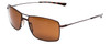 Profile View of Smith TURNER Unisex Aviator Full Rim SunGlasses in Matte Copper/Amber Brown 59mm