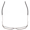 Top View of Smith Optics CASCADE Designer Single Vision Prescription Rx Eyeglasses in Matte Dark Ruthenium Silver Unisex Rectangle Full Rim Stainless Steel 58 mm
