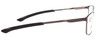 Side View of Smith Optics CASCADE Designer Progressive Lens Blue Light Blocking Eyeglasses in Matte Dark Ruthenium Silver Unisex Rectangle Full Rim Stainless Steel 58 mm