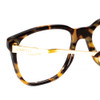 Close Up View of Smith ROAM Cateye Designer Reading Glasses Dark Havana Tortoise Brown Gold 55 mm