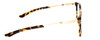 Side View of Smith Optics ROAM Designer Blue Light Blocking Eyeglasses in Dark Havana Tortoise Brown Gold Unisex Cateye Full Rim Acetate 55 mm