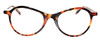 Front View of Eyebobs Barbee Q 2603 30 Designer Reading Eye Glasses with Custom Cut Powered Lenses in Orange Tortoise Havana Brown Ladies Cateye Full Rim Acetate 49 mm