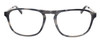 Front View of Eyebobs Schmoozer 609 11 Designer Reading Eye Glasses with Custom Cut Powered Lenses in Grey Tortoise & Gun Metal Unisex Square Full Rim Acetate 51 mm
