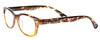 Calabria RE21645 Ladies 48mm Designer Reading Glasses in Brown Crystal Marble Amber Fade
