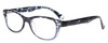 Calabria RE21645 Ladies 48mm Designer Reading Glasses in Smoke Grey Tortoise Marble Blue Fade
