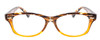 Front View of Calabria RE21645 Ladies 48mm Designer Reading Glasses in Brown Crystal Marble Amber Fade