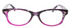 Front View of Calabria RE21645 Ladies 48mm Designer Reading Glasses in Purple Marble Crystal Fade