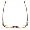 Top View of Calabria RE21645 Ladies 48mm Designer Reading Glasses in Brown Crystal Marble Amber Fade
