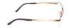 Side View of Porsche Design P8213-A-55 Designer Bi-Focal Prescription Rx Eyeglasses in Antique Gold Unisex Rectangle Semi-Rimless Titanium 55 mm