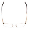 Top View of Porsche Design P8213-A-55 Designer Progressive Lens Prescription Rx Eyeglasses in Antique Gold Unisex Rectangle Semi-Rimless Titanium 55 mm
