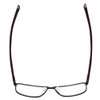 Top View of Porsche Design P8285-A-56mm Reading Glasses Satin Black Gun Metal&Matte Deep Red