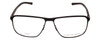 Front View of Porsche Design P8285-A-56mm Reading Glasses Satin Black Gun Metal&Matte Deep Red