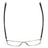 Top View of Porsche Design P8285-C-56 Designer Single Vision Prescription Rx Eyeglasses in Gun Metal Silver&Matte Grey Unisex Square Full Rim Titanium 56 mm