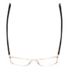 Top View of Porsche Design P8285-D-56 Designer Progressive Lens Prescription Rx Eyeglasses in Gun Metal Silver&Matte Black Unisex Square Full Rim Titanium 56 mm
