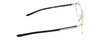 Side View of Porsche Design P8285-D-56 Designer Blue Light Blocking Eyeglasses in Gun Metal Silver&Matte Black Unisex Square Full Rim Titanium 56 mm