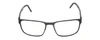 Front View of Porsche Design P8291-A-55 Designer Single Vision Prescription Rx Eyeglasses in Gun Metal Grey&Gloss Black Unisex Square Full Rim Titanium 55 mm