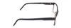 Side View of Porsche Design P8291-A-55 Designer Single Vision Prescription Rx Eyeglasses in Gun Metal Grey&Gloss Black Unisex Square Full Rim Titanium 55 mm