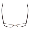Top View of Porsche Design P8291-A-55 Designer Progressive Lens Prescription Rx Eyeglasses in Gun Metal Grey&Gloss Black Unisex Square Full Rim Titanium 55 mm