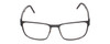 Front View of Porsche Design P8291-A-55 Designer Progressive Lens Prescription Rx Eyeglasses in Gun Metal Grey&Gloss Black Unisex Square Full Rim Titanium 55 mm
