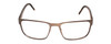 Front View of Porsche Design P8291-C-55 Designer Reading Eye Glasses with Custom Cut Powered Lenses in Satin Brown&Matte Marble Horn Unisex Square Full Rim Titanium 55 mm