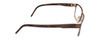 Side View of Porsche Design P8291-C-55 Designer Blue Light Blocking Eyeglasses in Satin Brown&Matte Marble Horn Unisex Square Full Rim Titanium 55 mm