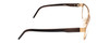 Side View of Porsche Design P8291-D-55 Designer Reading Eye Glasses with Custom Cut Powered Lenses in Satin Copper&Gloss Brown Marble Horn Unisex Square Full Rim Titanium 55 mm