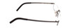 Side View of Porsche Design P8310-D-52 Designer Reading Eye Glasses with Custom Cut Powered Lenses in Gun Metal&Matte Black Unisex Rectangle Semi-Rimless Stainless Steel 52 mm