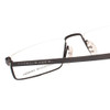 Close Up View of Porsche Design P8310-D-52 Designer Reading Eye Glasses with Custom Cut Powered Lenses in Gun Metal&Matte Black Unisex Rectangle Semi-Rimless Stainless Steel 52 mm