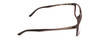 Side View of Porsche Design P8328-B-56 Designer Progressive Lens Blue Light Blocking Eyeglasses in Matte Red Brown&Satin Copper Unisex Square Full Rim Titanium 56 mm