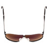 Top View of Porsche Design P8480-C-66 mm Folding Aviator Sunglasses Satin Black/Amber Brown
