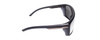 Side View of Porsche Design P8597-A-69 mm Sunglasses Matte Black&Gun Metal/Silver Grey Mirror