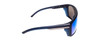 Side View of Porsche Design P8597-C-69 mm Square Sunglasses Matte Black&Gun Metal/Blue Mirror