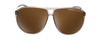 Front View of Porsche Design P8635-C-61mm Aviator Sunglasses Matte Smoke Grey&Gold/Amber Brown
