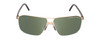 Front View of Porsche Design P8645-B-60 mm Aviator Sunglasses in Copper Gold&Matte Black/Green