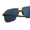 Close Up View of Porsche Design P8645-B-60 mm Aviator Sunglasses in Copper Gold&Matte Black/Green