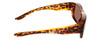 Side View of Calabria 9011POL Medium Polarized Fitover Sunglasses in Gloss Cheetah Gold&Brown