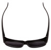 Top View of Calabria 9011POL Medium Polarized Fitover Sunglasses in Matte Black & Smoke Grey
