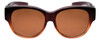 Front View of Calabria 9016 Medium/Large Polarized Fitover Sunglasses Crystal Amber Fade&Brown