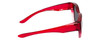 Side View of Calabria 9016 Medium/Large Polarized Fitover Sunglasses in Crystal Red Fade&Grey