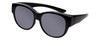 Profile View of Calabria 9016 Medium/Large Polarized Fitover Sunglasses Gloss Black & Smoke Grey