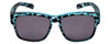 Front View of Calabria 9018 Small Polarized Fitover Sunglasses Matte Cheetah Blue & Smoke Grey