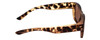 Side View of Calabria 9018-POL Small Polarized Fitover Sunglasses in Matte Cheetah Gold&Brown