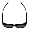 Top View of Calabria 9018-POL Small Polarized Fitover Sunglasses in Gloss Black & Smoke Grey