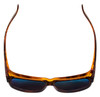 Top View of Calabria 9011-RRV Large Polarized Fitover Sunglasses Cheetah Gold /Orange Mirror