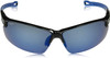 Front View of Coyote NAPA Polarized Sport Semi-Rimless 73mm Sunglasses Matte Black/Blue Mirror