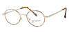 Profile View of Calabria MetaFlex L Gold Demi Amber 40 mm Designer Blue Light Blocking Glasses