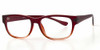 Profile View of Calabria Soho by Vivid 1007 Designer Blue Light Blocking Glasses Burgundy Pink
