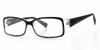 Profile View of Calabria Soho by Vivid 96 Designer Blue Light Blocking Glasses in Black Crystal