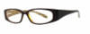 Profile View of Calabria Vivid 737 Designer Blue Light Blocking Glasses Black Leopard Women Oval