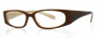Profile View of Calabria Vivid 737 Designer Blue Light Blocking Glasses Mocha Ladies Oval 51mm
